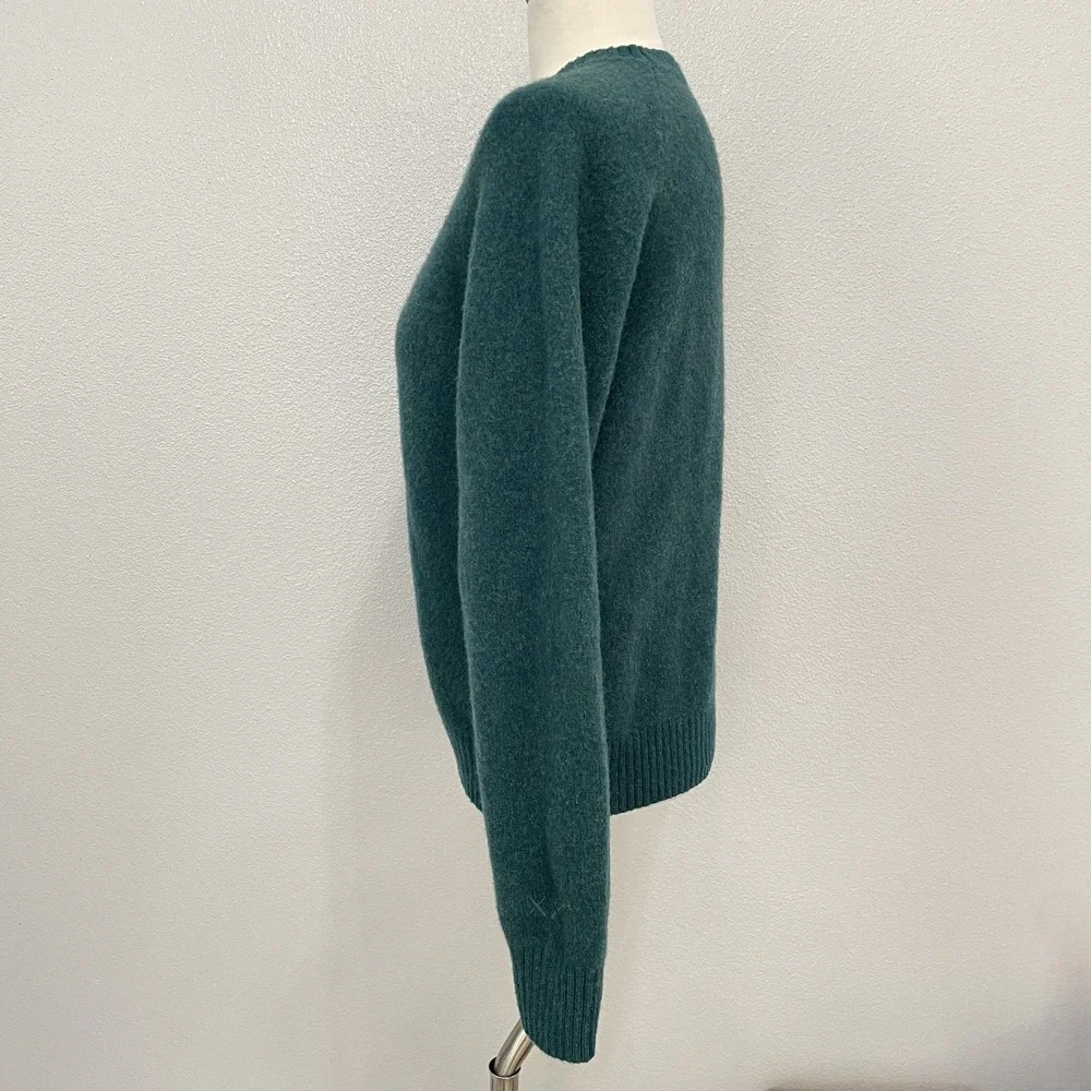 Uniqlo Kaws Women's Men Unisex Crewneck Sweater Small Medium Green 100% Wool LS